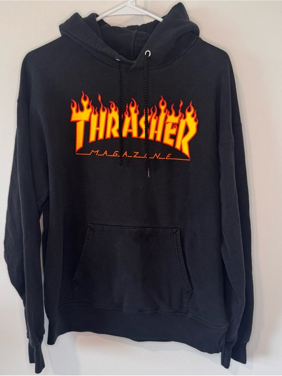 Thrasher Other - Thrasher Magazine Flame Logo Hoodie Men’s Medium Black Skateboarding Pullover